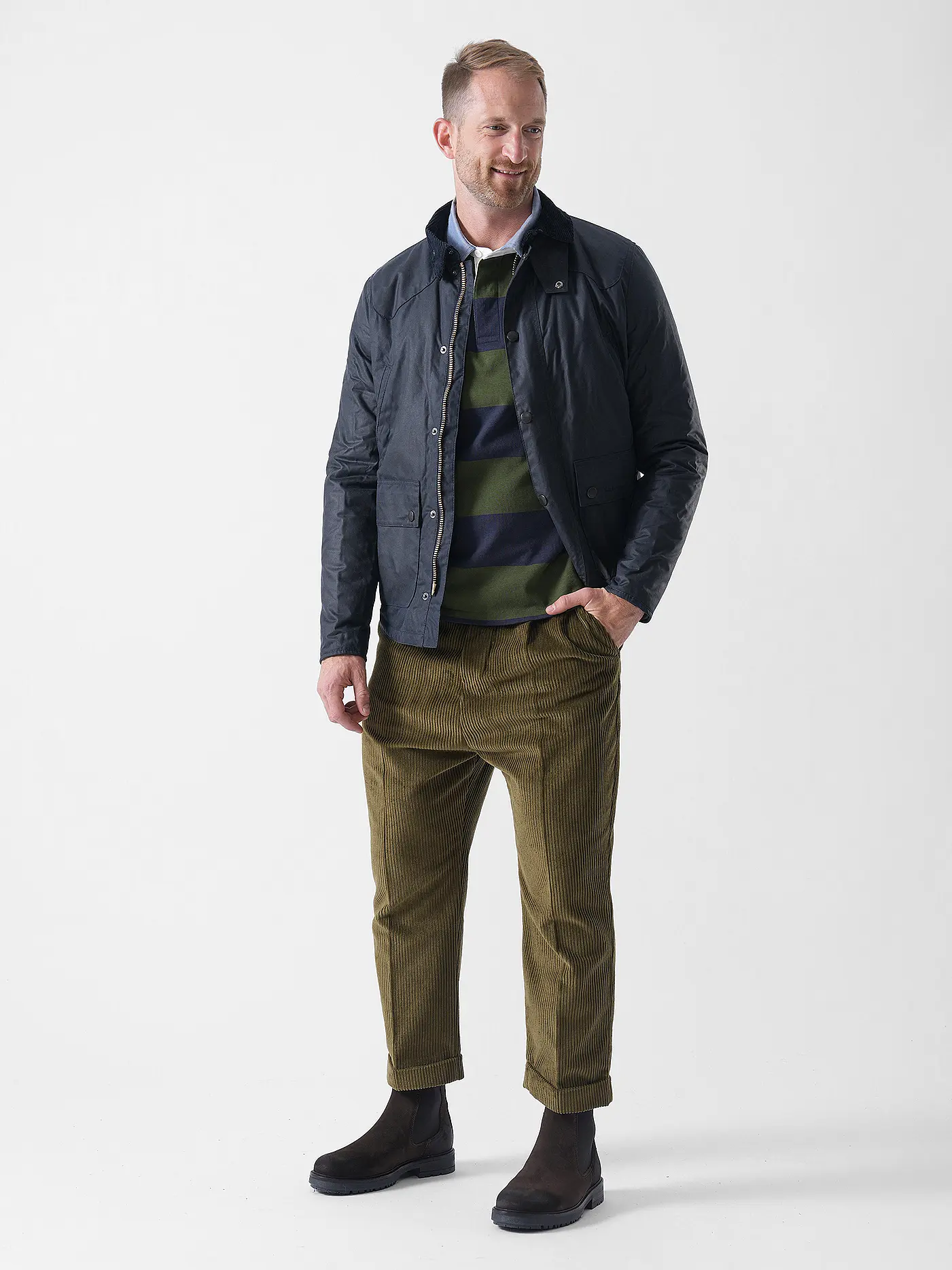BARBOUR | Jacke REELIN WAX | dunkelblau